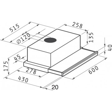 Pyramis Απορροφητήρας Συρόμενος Essential 60cm Inox (065017002)